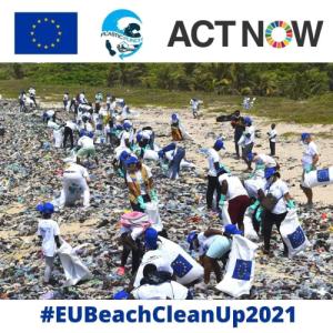 2021.09. EU Beach Cleap Up akció Accrában